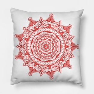 Red mandala Pillow