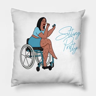 Sitting Pretty in Blue 4 Pillow