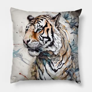 Beautiful Watercolor Tiger Pillow