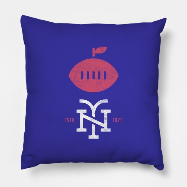 New York Football Big Apple Football Pillow by BooTeeQue