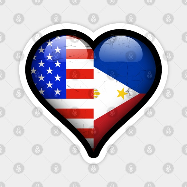 Half American Half Filipino - Gift for Filipino From Philippines Magnet by Country Flags