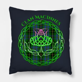 MacInnes Scottish Tartan Celtic Thistle Pillow