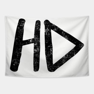 HD (Black Grunge) Tapestry