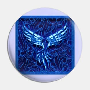 Freedom eagle - 3d design on black Wall Pin