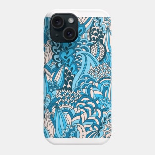 Abstract Floral Neck Gator Blue and White Floral Abstract Phone Case