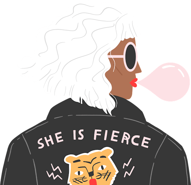 She is Fierce Kids T-Shirt by Charly Clements