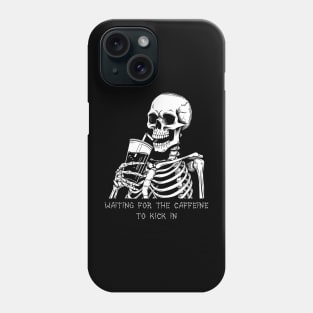 Funny Skeleton Goth Men Women Funny Halloween Coffee Phone Case