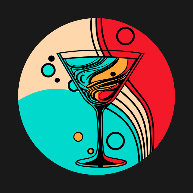 Martini glass with cocktail by Maria Zavoychinskiy 