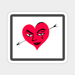 evil red heart Magnet