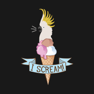 Sulfur Crested Cockatoo Ice Cream Parrot T-Shirt