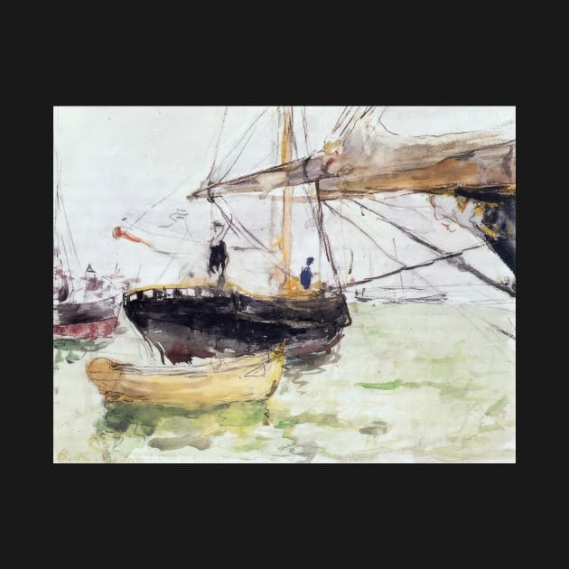 aboard a yacht - Berthe Morisot by Kollagio