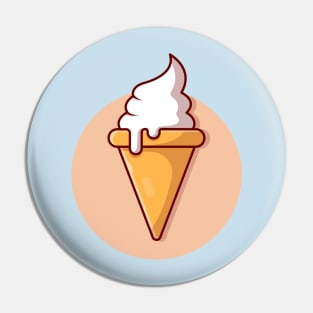 Ice Cream Cone Cartoon Vector Icon Illustration (2) Pin