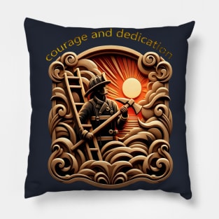 Fire Departments Badge Of Everyday Heroes Pillow