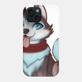 Cute Siberian Husky Drawing Phone Case