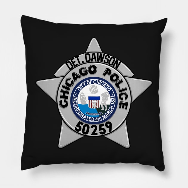 Detective Antonio Dawson | Chicago PD Badge 50259 Pillow by icantdrawfaces