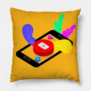 youtube phone Pillow