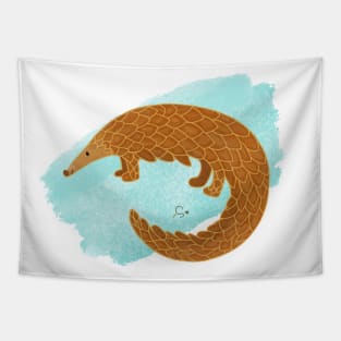 Pangolin Art - Save Pangolin Tapestry