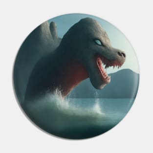 AI generated Sea Groundhog creature nightmare Pin