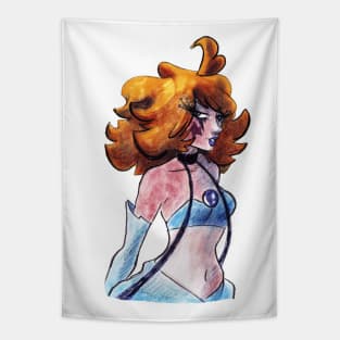 Watercolor Girl Tapestry