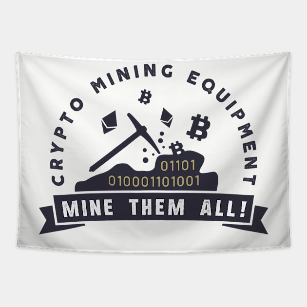 Crypto Mining Equipment Tapestry by Crypto Tees