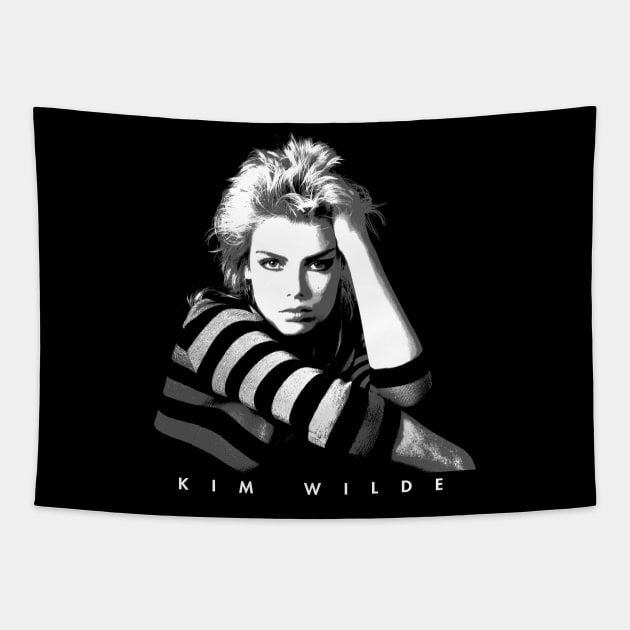 Kim Wilde - Portrait Tapestry by TheMarineBiologist