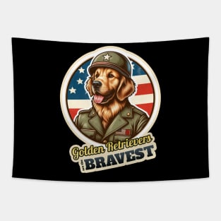 Golden Retriever soldier 3 Tapestry