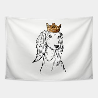 Saluki Dog King Queen Wearing Crown Tapestry