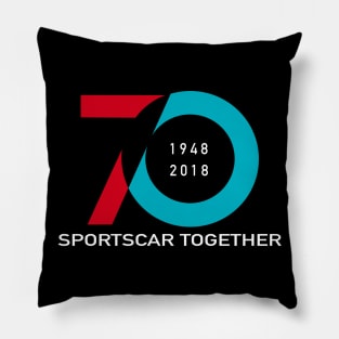 70th Anniversary (white) Pillow