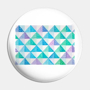 Watercolor quilt Pin