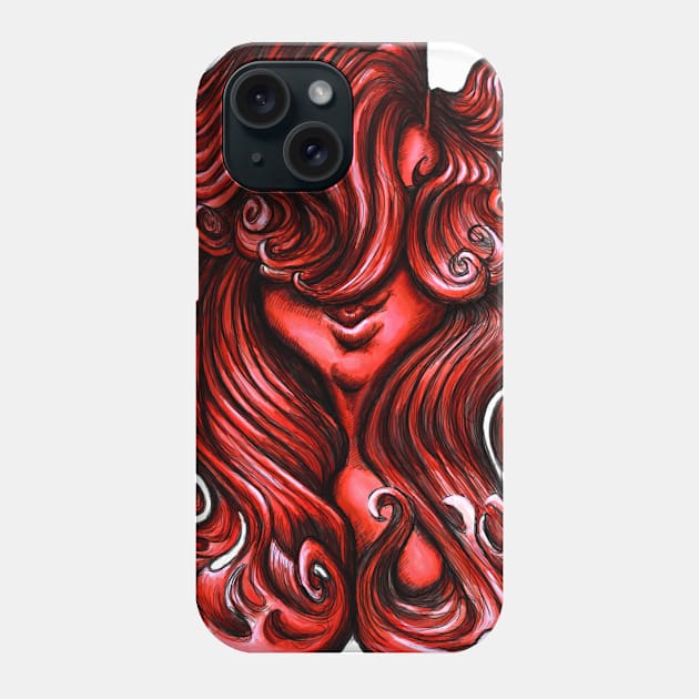 Luscious Locks - Cherry Tomato Red Phone Case by BigNoseArt