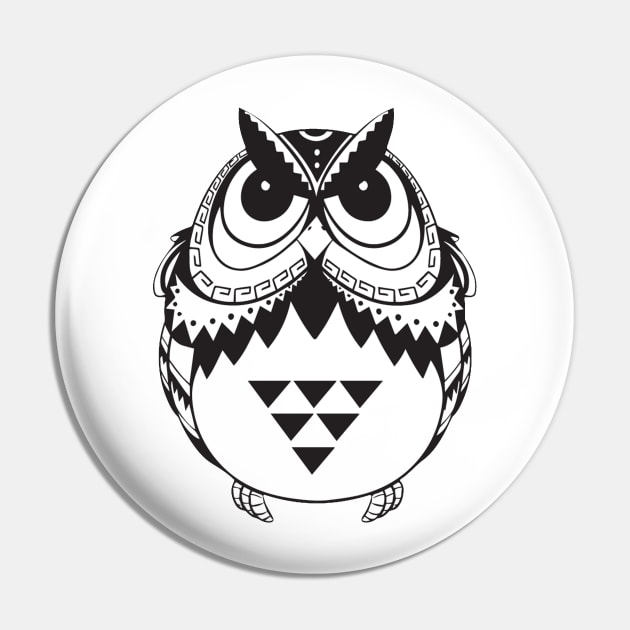 Ethnic Owl V.2 Pin by edwardecho