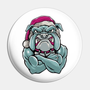 santa bulldog Pin