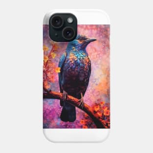 Starling bird painting colors art #starling Phone Case