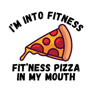 Mens Fitness Pizza Funny T Shirt Humorous Gym T-Shirt