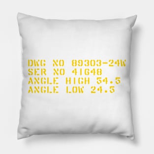 P-40 Prop Stencil Data Pillow