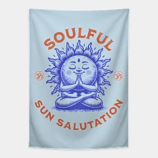 Soulful sun salutation Tapestry