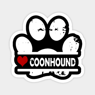 Coonhound dog paw print Magnet