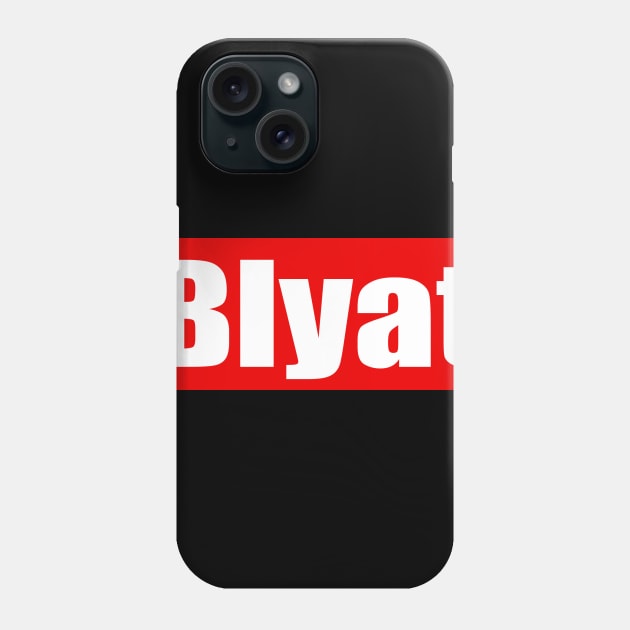 Blyat Red Box Tee v2 Phone Case by muupandy