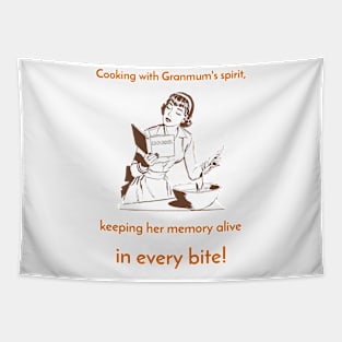 Cooking with Granmum Tapestry