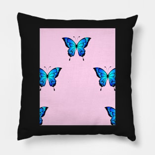 Blue Butterfly Pillow