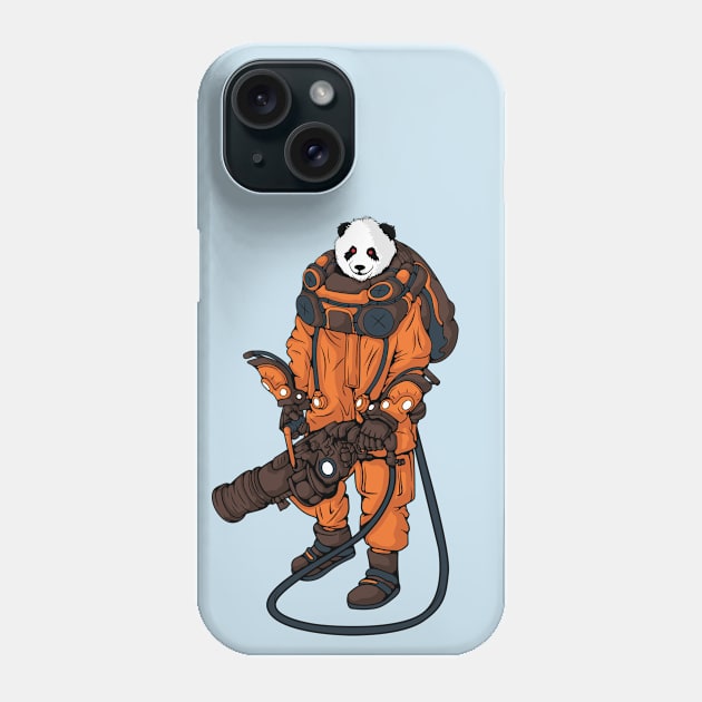 Panda astronaut illustration Phone Case by Mako Design 