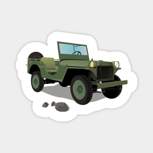 WWII Willys US Army Truck Magnet