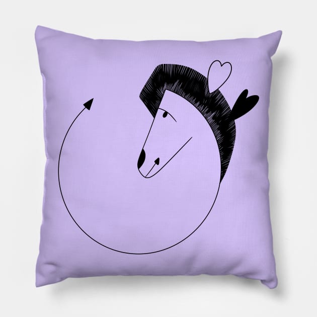 horse Pillow by miguelest@protonmail.com