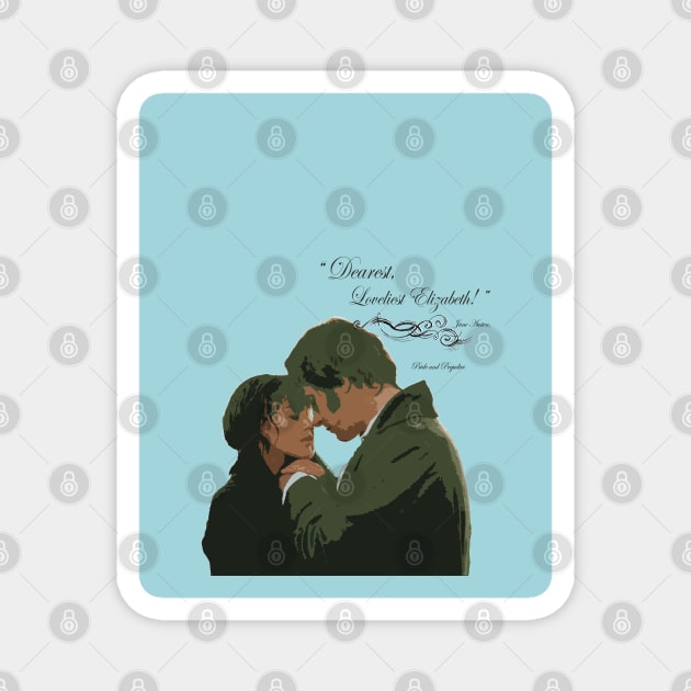 Jane Austen's Pride and Prejudice Magnet by FanitsaArt