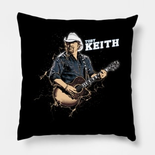 toby keith vintage artstyle Pillow