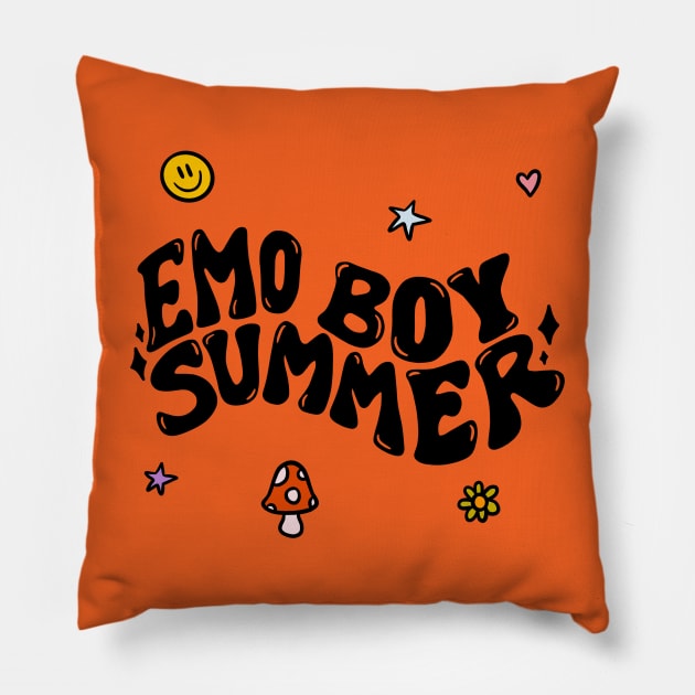 Emo Boy Summer Pillow by Doodle by Meg