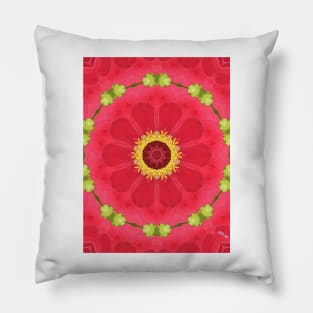 Kaleidoscopic Zinnia Pillow