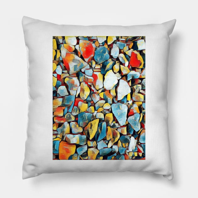 Oil Stones Pillow by AstroRisq