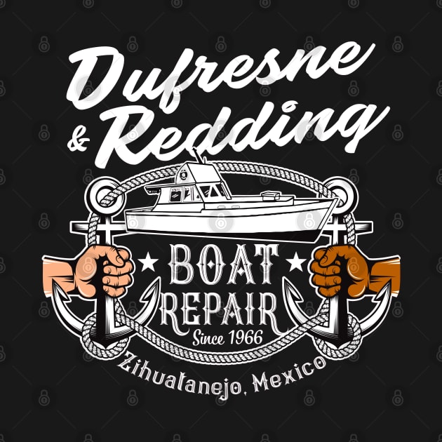 Dufresne & Redding Boat Repair Zihuatanejo Mexico by Alema Art