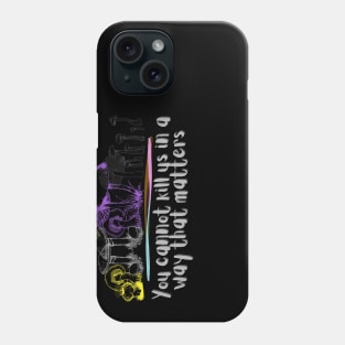 You cannot kill us in a way that matters nonbinary pride mushrooms T-Shirt Phone Case